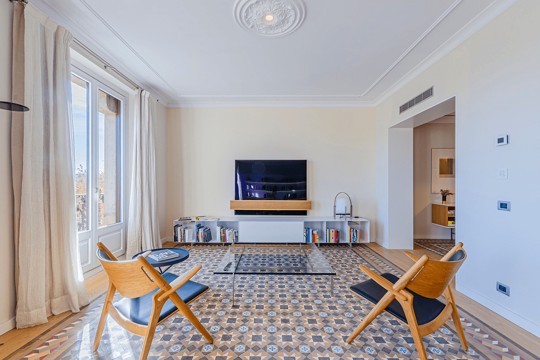 A modernist building on the seafront