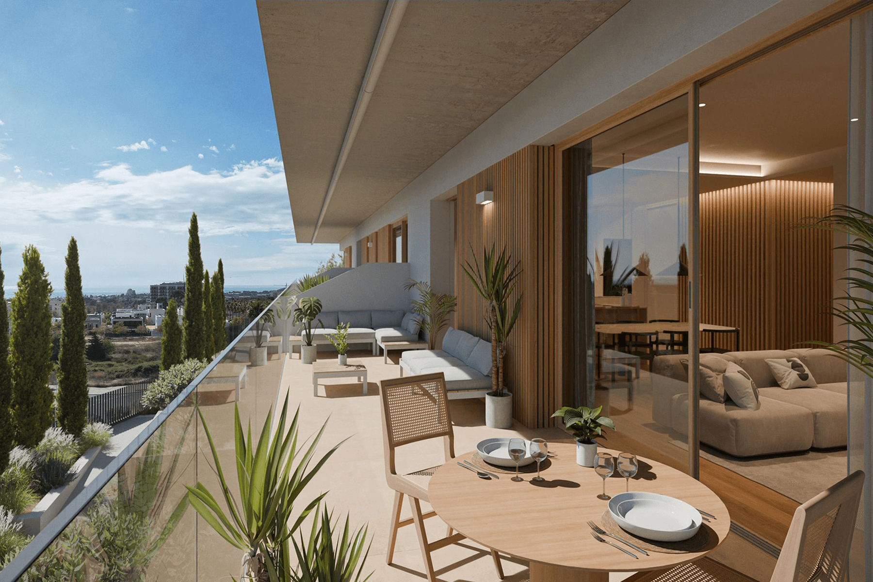 Endless Mediterranean views with spaces designed to fully enjoy them